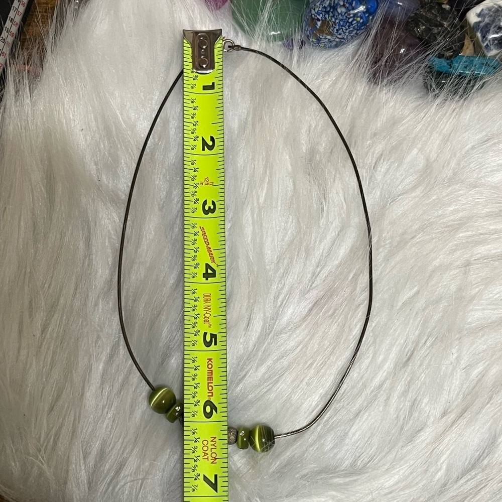 Sterling Cats Eye Crystal Necklace - Picture 11 of 12